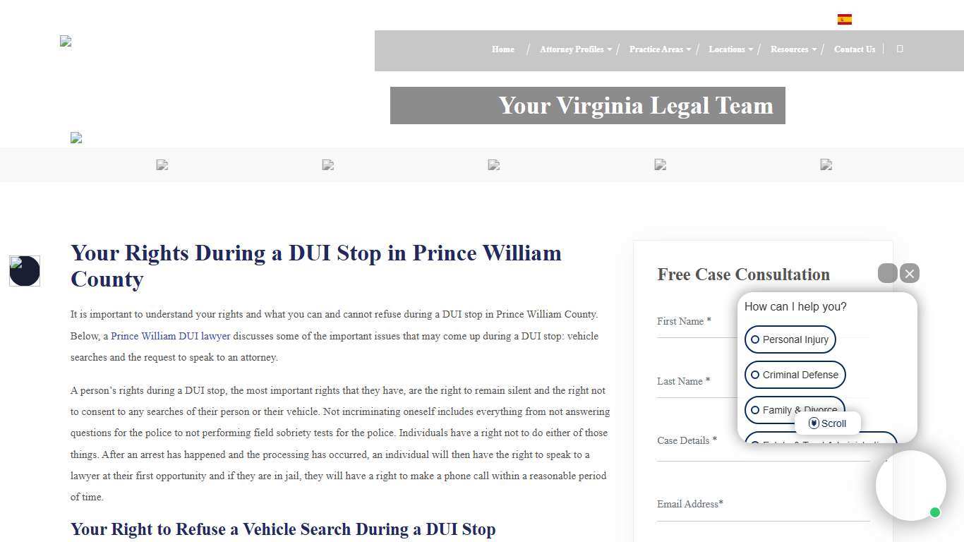 Your Rights During a DUI Stop in Prince William County