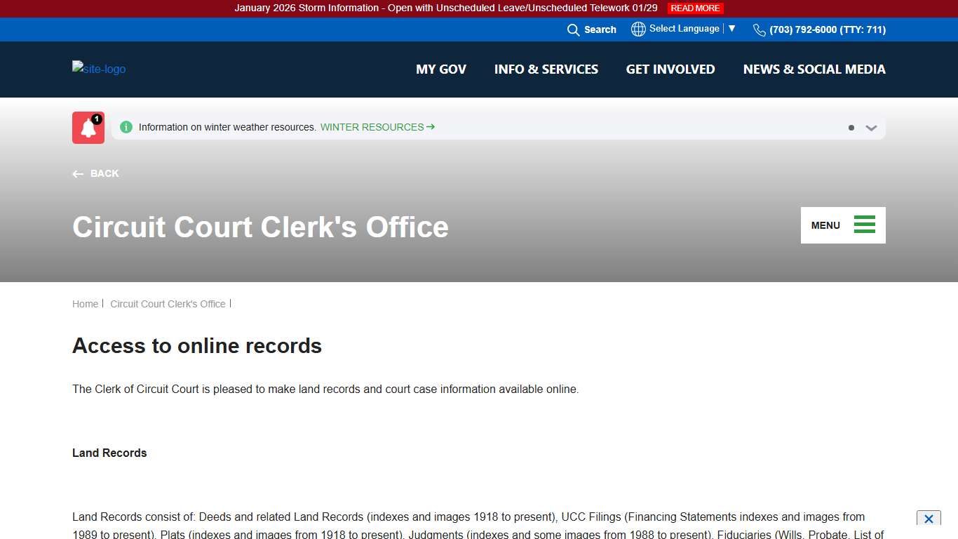 Access to online records